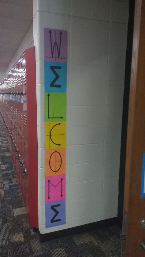 2018-2019 High School Math Classroom Decorations | Math = Love Math Decorations Ideas, Math Door Decorating Ideas, Math Door, High School Math Classroom Decorations, Math Decorations, Math Bulletin Boards, High School Math Classroom, Math Classroom Decorations, Middle School Math Classroom