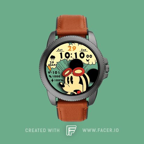 KZ Design - KZ Mickey 02 - watch face for Apple Watch, Samsung Gear S3, Huawei Watch, and more - Facer Samsung Galaxy Watch Wallpaper, Galaxy Watch Face, Galaxy Watch Wallpaper, Samsung Watch Faces, Smart Watch Faces, Digital Watch Face, Huawei Watch, Watch Wallpaper, Watch Faces