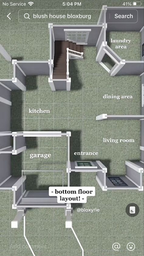 Detailed Floor Plan, Bloxburg Beach House, Minimalist Bloxburg, Mansion Bloxburg, House Plans With Pictures, Free House Design, House Decals, House Decorating Ideas Apartments, Small House Layout