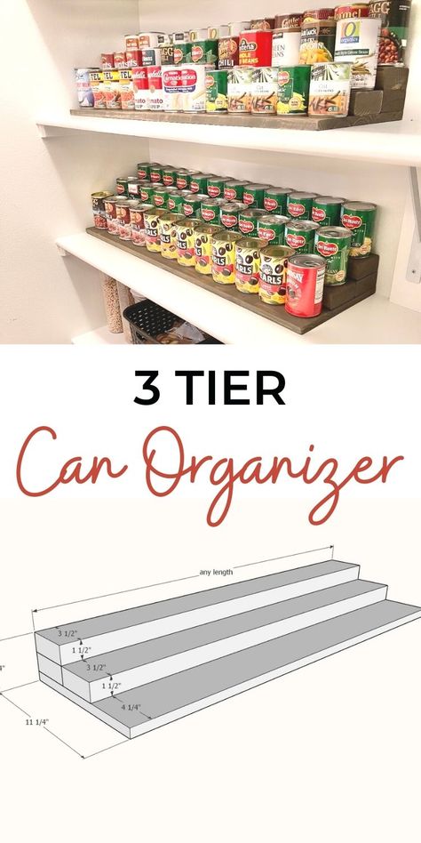 Can Good Storage Ideas, Canned Good Storage, Diy Pantry Organization, Pantry Decor, Canned Food Storage, Pantry Remodel, Pantry Makeover, Pantry Shelving, Diy Pantry