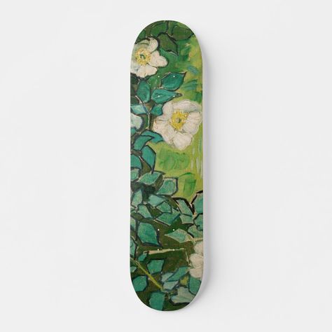 Painted Skateboard Decks Art, Cool Skateboard Decks, Painted Skateboard Decks, Custom Skateboard Art, Flower Skateboard, Skateboard Inspiration, Skateboard Painting, Green Skateboard, Skate Bord