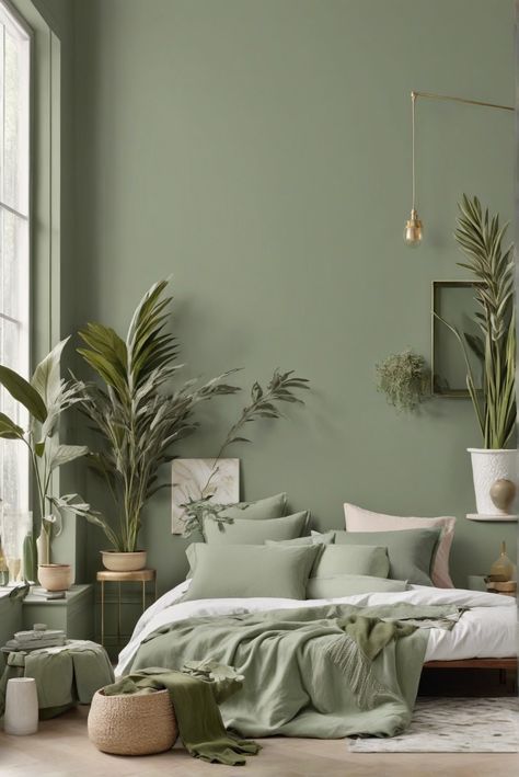 1. Sage green paint colors
2. Palette inspiration
3. Interior design trends
4. 2024 color palettes Hunter Green Bedrooms, Seafoam Green Bedroom, Light Green Bedrooms, Olive Green Bedrooms, Sage Bedroom, Green Bedroom Walls, Cozy Small Bedrooms, Green Bedroom Decor, Sage Green Paint