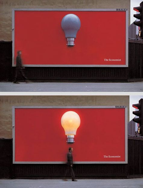 Guerilla Marketing Examples, Creative Marketing Campaign, Guerrilla Advertising, Out Of Home Advertising, Clever Advertising, Billboard Advertising, 광고 디자인, Billboard Design, The Economist