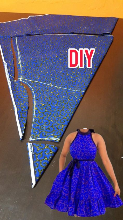 Dress With Gathers, Dress Patterns Diy, Sew Simple, Sewing Easy Diy, Short African Dresses, Afrikaanse Mode, Sewing Tutorials Clothes, Sewing Crafts Tutorials, Fashion Design Patterns