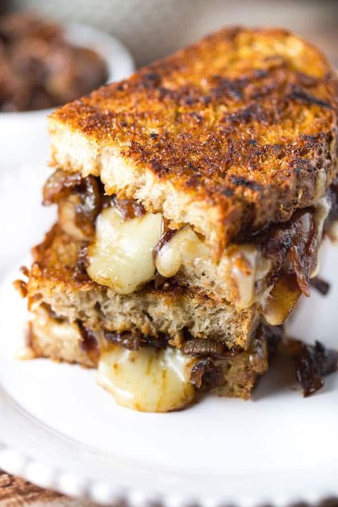 French Onion Soup Grilled Cheese, Gruyere Grilled Cheese, Cheddar Grilled Cheese, Onion Grilled Cheese, Fancy Grilled Cheese, Leftover Pot Roast, Wraps Recipes, Sandwiches Wraps, Grilled Cheese Sandwiches