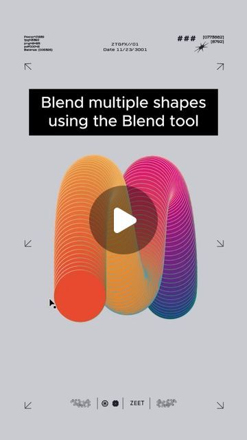 ZEET on Instagram: "Blend multiple shapes using the blend tool in Adobe Illustrator. . . . . #graphicdesigntips #graphicdesign #graphicdesigndaily #graphicdesigntips #designtips #designtutorial #adobeillustrator #adobeillustratortutorial #adobeillustratortips #illustratortips #typography #typographydesign #bitmap #36daysoftype #36daysoftype_m #graphicdesigncentral #typographyart #typographyinspiration #vectorgraphics #vectorartwork  #howto #posterdesign" Blend Tool Illustrator, Blend Tool, Adobe Illustrator Tutorials, Design Hack, 36 Days Of Type, Graphic Design Tips, Vector Artwork, Creative Posters, Typography Inspiration