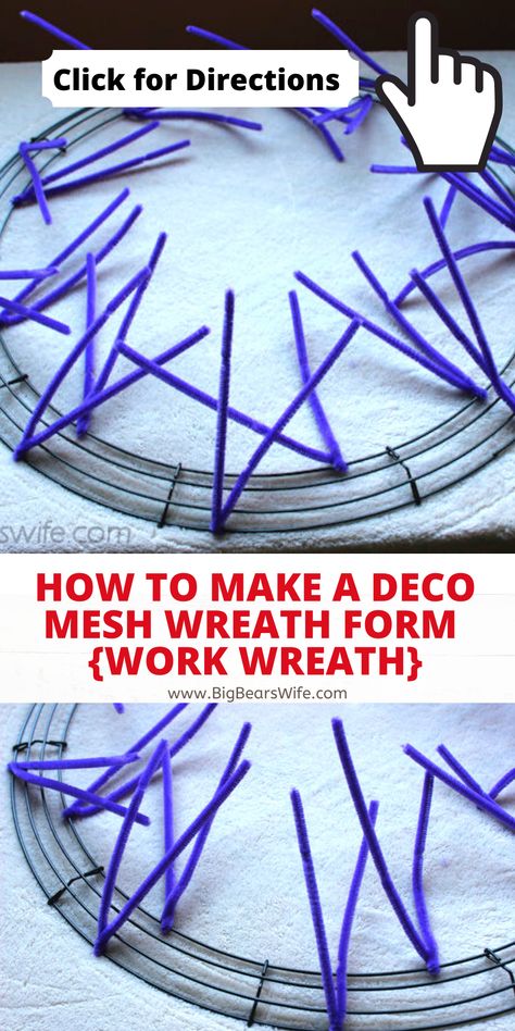 Wreaths For Front Door Tutorials, Easy Mesh Wreath, Decorative Mesh Wreaths, Ribbon Wreath Diy, Wreath Making Tutorials, Diy Deco Mesh Wreath, Deco Mesh Crafts, Making Mesh Wreaths, Fall Mesh Wreaths