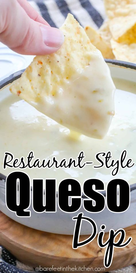 The BEST Queso Blanco Dip Great Party Snacks, Restraunt Style Queso Dip, How To Make Queso Blanco, Quest Dip With Meat, Restaurant White Queso Dip, Quamolie Dip, Restaurant Queso Dip Crockpot, Stove Top Queso Dip, How To Make Queso Dip Easy