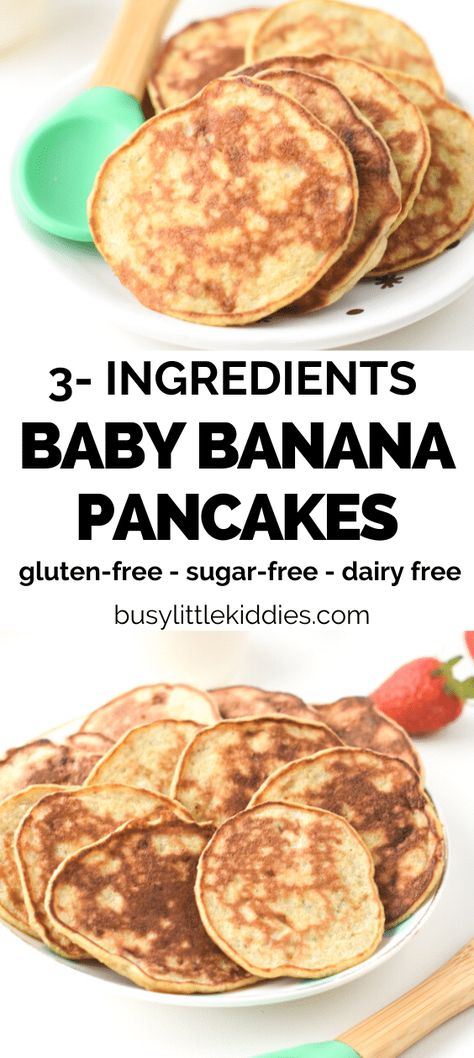 Baby Banana Pancakes, Pancakes For Babies, Banana Pancakes For Baby, Dairy Free Baby, Introducing Solid, Weaning Foods, Baby Breakfast, Body Inflammation, Baby Pancakes