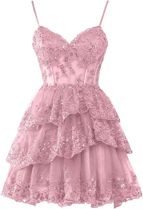 Amazon.com: Plus Size Homecoming Dresses 2024 Short Lace Applique Glitter Tulle A-line Tiered Spaghetti Strap V-Neck Sleeveless Corset Back Mini Formal Homecoming Dress for Teens Burgundy US22 : Clothing, Shoes & Jewelry Quinceanera Dama Dresses, Sweet 16 Dresses Short, Mini Prom Dress, Short Dresses Party, Homecoming Dresses For Teens, Mini Gown, Homecoming Dress Short, Dama Dresses, Mini Prom Dresses