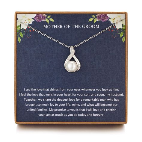 PRICES MAY VARY. Mother of the Groom Gifts: Introducing the exquisite to my mother of the groom Necklace, a stunning piece of jewelry meant to celebrate the special bond between you and your mother of the groom. This necklace pays tribute to the one-of-a-kind relationship you share with the matriarch of your partner's family, making it an ideal gift for wedding, mother's day or other meaningful occasions. DESIGN: The necklace is made of 925 sterling silver, Our chain necklace is non-corrosive. T Mother Of Groom Gifts From Bride, Brother Of The Groom Gift, Wedding Photographer Thank You Gift, Mother Of The Groom Gift Ideas, Father Of The Groom Gifts, Wedding Gift For Groom, Mother Of The Bride And Groom Gifts, Gifts For The Groom From The Bride, Gifts For Bride From Mother