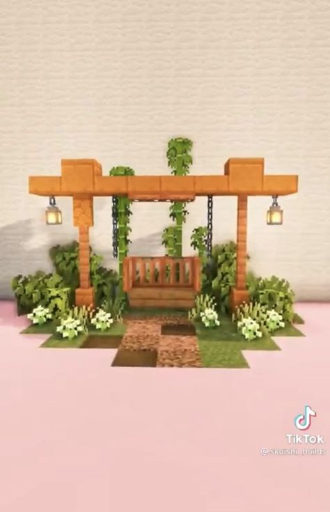 Minecraft Cottage Core Building Ideas, Cute Outdoor Minecraft Ideas, Cottagecore Minecraft Living Room, Picnic Basket Minecraft, Minecraft Interior Inspiration, Cute Minecraft Street Lamps, Cute Minecraft Decorations Outside, Minecraft Room Ideas In Game Aesthetic, Minecraft Decorative Builds