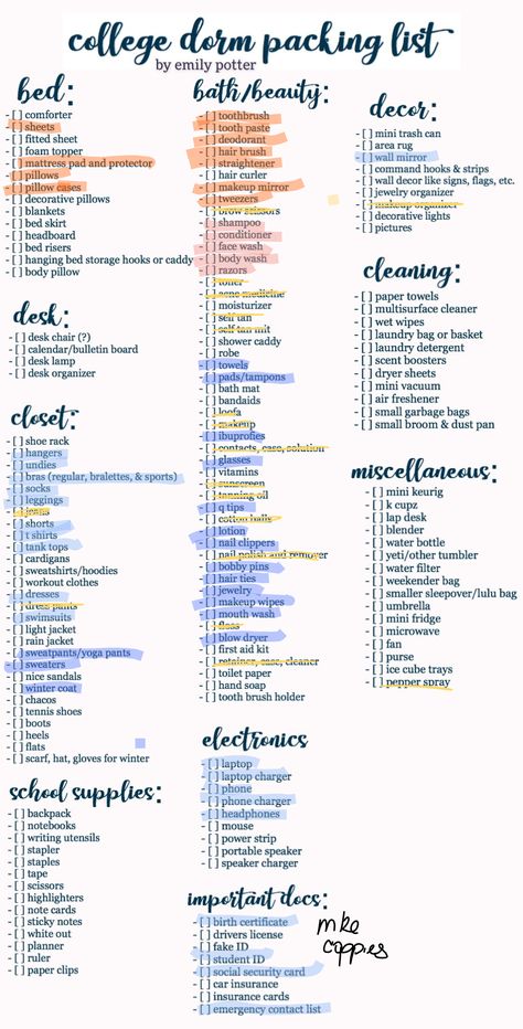 Toiletries Packing List College, Bedroom Packing List Moving, College Wardrobe Checklist, Things To Pack For Hostel List, Before College Checklist, Hostel Things To Pack, Hostel Packing List College, Hostel Life Hacks, Hostel Checklist Packing Lists