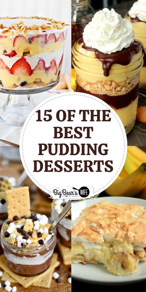 Cookie And Pudding Dessert, Amish Pudding Dessert, Desserts To Make With Pudding, No Bake Instant Pudding Desserts, Pudding Bar Ideas, Pudding In A Cloud, Pudding Ideas Desserts, Fall Pudding Desserts, Cold Pudding Desserts