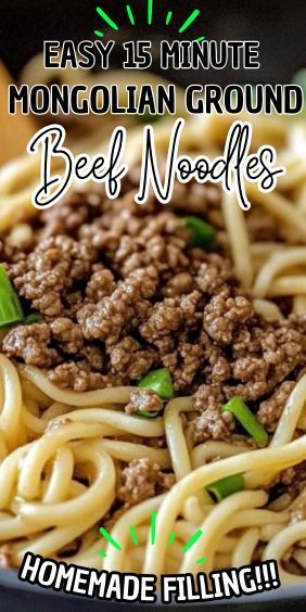 This 15 Minute Mongolian Ground Beef Noodles recipe combines tender ground beef with savory, sweet, and slightly spicy noodles for a dish that’s perfect for busy weeknights. It’s packed with… Noodles With Ground Beef, Pork Chop Supreme Recipe, Mongolian Ground Beef Noodles, Ground Beef Noodles, Mongolian Ground Beef, Scalloped Potato Casserole, Beef Noodles, Spicy Noodles, Spaghetti Squash Recipes