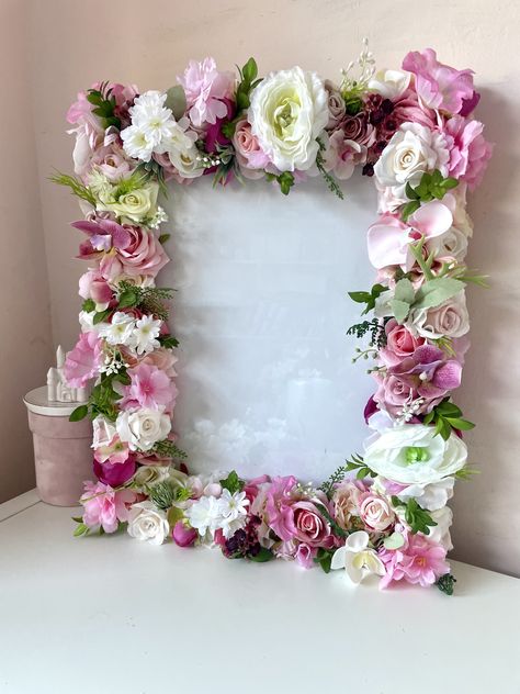 Shop now! Pink Flower Pictures, Floral Photo Frame, Nursery Picture Frames, 3d Picture Frame, Perfect Nursery, Baby Photo Frames, Flower Picture Frames, Frame Flower, Framed Wedding Photos