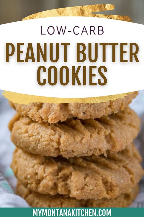 Easy to make and with only 5 ingredients, these low carb peanut butter cookies are keto friendly, sugar free, and dairy free. They're not only healthy, but they’re so delicious, everyone will love them! Easy Keto Peanut Butter Cookies, Low Glycemic Cookie Recipes, Low Carb Cookies Easy, Low Glycemic Cookies, Sugar Free Peanut Butter Cookies, Sugar Free Oatmeal Cookies, Low Carb Cookie, Low Carb Peanut Butter Cookies, Low Carb Cookies Recipes