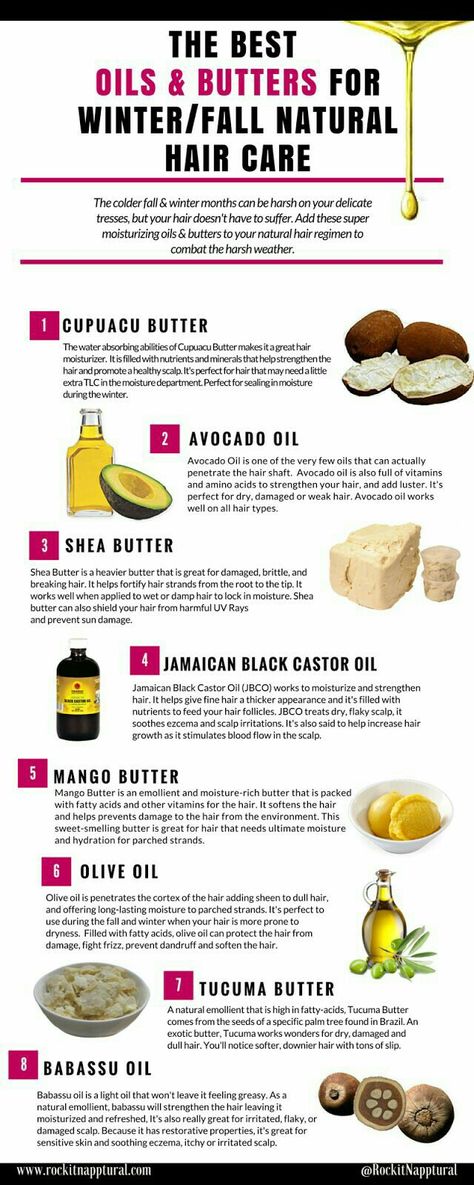 The best oils and butters for natural hair during fall and winter Winter Natural Hairstyles, Winter Hair Care, Oils For Hair, Natural Hair Regimen, Natural Hair Care Tips, Hair Regimen, Black Hair Care, Winter Skin, Hair Remedies