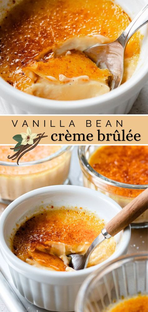 Ultimate Guide to Creme Brulee - Pretty. Simple. Sweet. Smoked Creme Brulee, Vanilla Cream Brulee Recipe, Creme Brulee Recipe Flavored, Creme Brulee Recipe Large Pan, Creme Brulee Recipe For A Crowd, Classic Creme Brulee Recipe, Bananas Foster Creme Brulee, Creme Brulee Waffles, Single Serve Creme Brulee