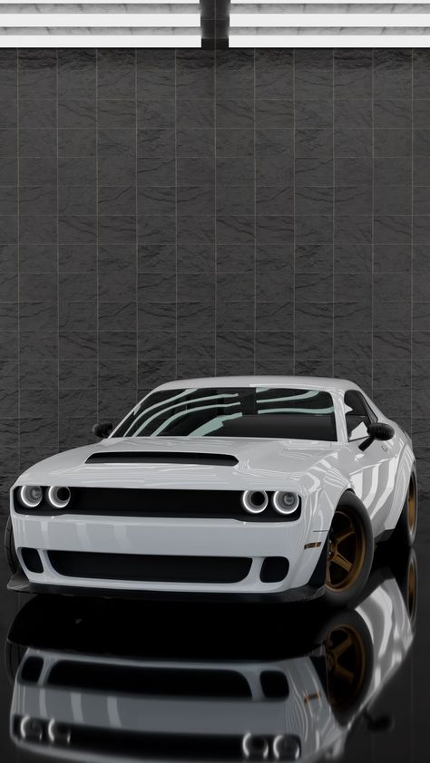 Challenger Demon, White Lamps, Car White, Dodge Challenger, Car Car, Car Wallpapers, Super Cars, Muscle Cars, Motorsport