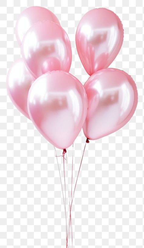 Balloon Png Aesthetic, Birthday Invite Background, Pink Balloons Background, Png Balloons, Canva Invitations, Pink Cutouts, Birthday Balloons Png, Pink Objects, Birthday Cutouts