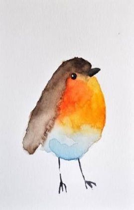 29 Creative Watercolor Painting Ideas for Beginners  #Art Watercolor Robin, Akvarel Illustration, Step By Step Watercolor, Watercolor Paintings For Beginners, Watercolour Inspiration, Soyut Sanat Tabloları, Watercolor Paintings Easy, 수채화 그림, Watercolor Art Lessons