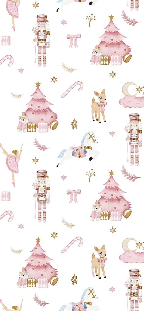 Christmas Phone Wallpaper Nutcracker, Pretty Pink Christmas Wallpaper, Baby Pink Christmas Wallpaper, Cute Pink Winter Wallpaper, Cute Vintage Christmas Wallpaper, Simple Pink Christmas Wallpaper, Coquette Christmas Wallpaper Iphone, Christmas Backgrounds Aesthetic Pink, Pink Christmas Backgrounds Aesthetic