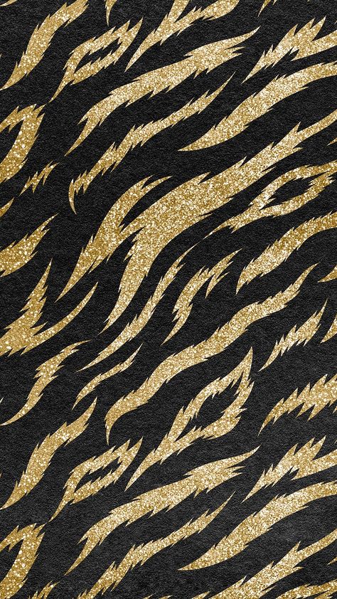 Black & gold tiger mobile wallpaper, animal skin texture background | free image by rawpixel.com / Froy Black And Gold Tiger Wallpaper, Black Gold Wallpaper Backgrounds, Black And Gold Jersey Design, Tiger Wallpaper Iphone Aesthetic, Black And Gold Graphic Design, Tiger Pattern Design, Gold Tiger Wallpaper, Tiger Skin Wallpaper, Tiger Print Background