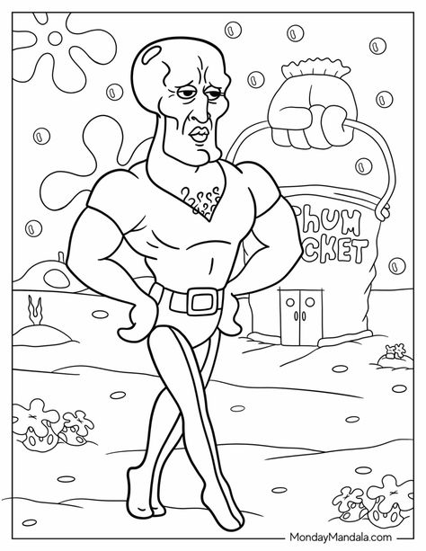 20 Squidward Coloring Pages (Free PDF Printables) Cool Coloring Page, Easy Disney Coloring Pages, Coloring Book Activities, Artistic Coloring Pages, Nice Coloring Pages, Full Page Coloring Pages, Complicated Coloring Pages, Small Coloring Pages Free Printable, Scene Coloring Pages