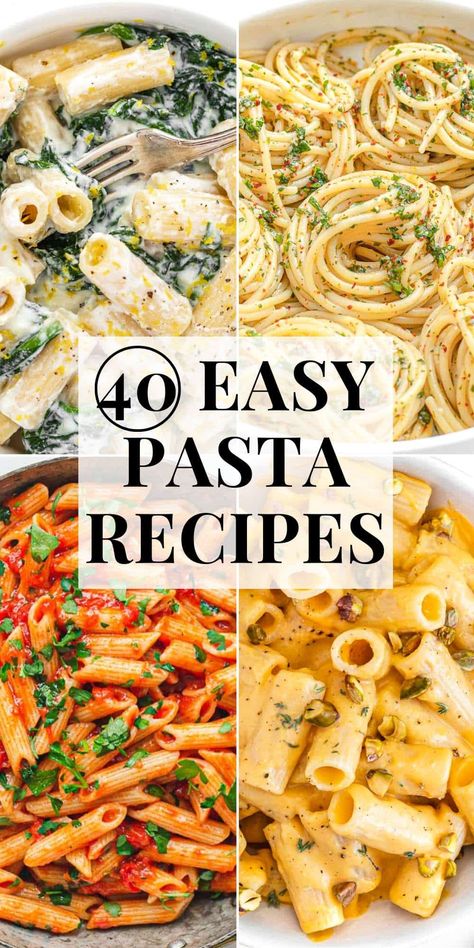 You can make these easy pasta recipes for a delicious weeknight dinner with few ingredients. The recipes are vegetarian, and you can easily adapt them for vegan guests too.This recipe is a creamy and fresh lemon ricotta pasta. Plant Based School, Quick Easy Healthy Meals, Best Healthy Dinner Recipes, Quick Pasta Recipes, Dinner Recipies, Ricotta Pasta, Best Pasta Recipes, Lemon Ricotta, Pasta Dinners