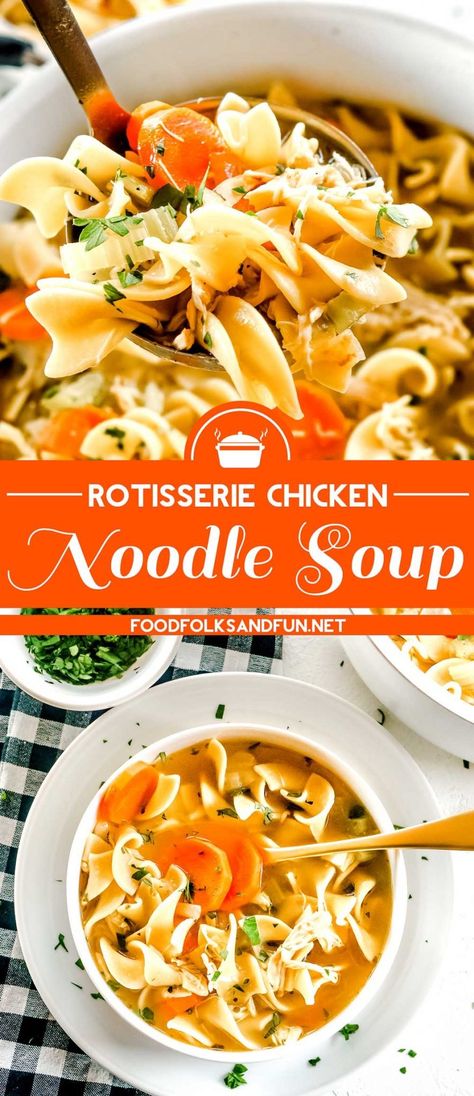 Chicken Noodle Soup Stove Top, Chicken Noodle Soup Rotisserie, Rotisserie Chicken Noodle Soup, Rotisserie Chicken Soup, Best Chicken Noodle Soup, Chicken Noodle Soup Crock Pot, Creamy Chicken Noodle Soup, Chicken Noodle Soup Recipe, Chicken Noodle Soup Easy