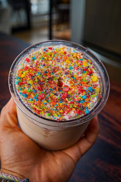 Zach Rocheleau, Ninja Ice Cream Recipe, Protein Ice Cream Recipe, Protein Ice Cream Recipes, Fruity Pebble, Fruity Pebbles Cereal, Pebbles Cereal, Protein Cereal, Dessert Alternatives