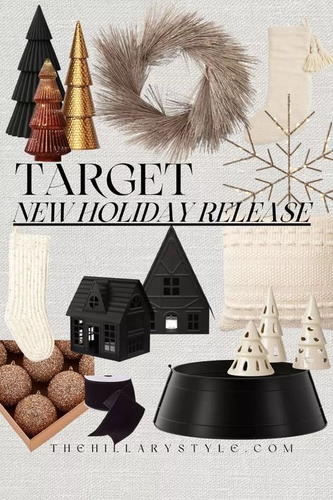 Black And Brown Christmas Decor, Target Christmas Decor, Black Christmas Decorations, Target Christmas, Target Holiday, Neutral Christmas Decor, Christmas Traditions Family, Christmas Decor Inspiration, Country Christmas Decorations