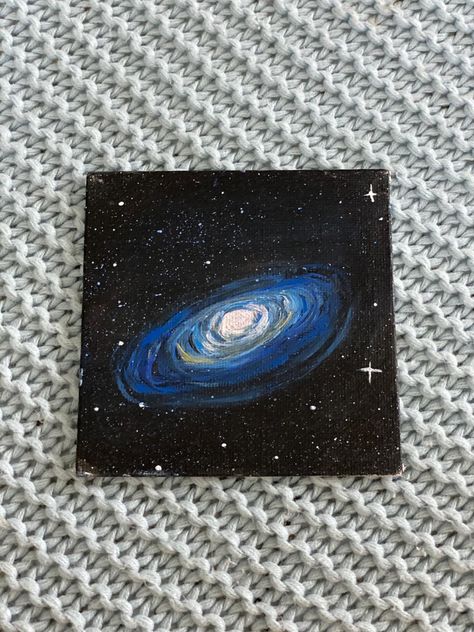 Things To Paint On Canvas Simple, One Word Paintings, 4 Inch Canvas Painting Ideas, Cute Mini Canvas Paintings Aesthetic, Black Canvas Paintings Aesthetic, Stars Acrylic Painting, Mini Black Canvas Paintings, Painting Ideas On Canvas Space, Aesthetic Mini Paintings