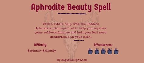 With a little help from the Goddess Aphrodite, this spell will help you improve your self-confidence and help you feel more comfortable in your skin. Self Love And Confidence Spell, How To Feel Like Aphrodite, Spell For Self Confidence, How To Work With Aphrodite, Working With Aphrodite, Aphrodite Spell, Aphrodite Beauty, Confidence Spell, Glamour Spell