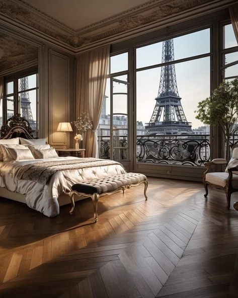 Paris Penthouse, Parisian Loft, Old Money Interior Design, Old Money Interior, Paris House, Cozy Baby Room, Dream House Aesthetic, Magical Room, Apartment Loft