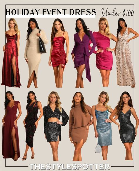 Looking for a dress for a holiday party? Perhaps New Years Eve, an office party, a winter wedding? Shop these holiday dresses, all festive and under $100. Shop below 👇 New Years Dresses, Events Dresses, Christmas Party Dresses, Holiday Party Dress, Holiday Events, New Years Dress, Dress Pretty, Christmas Party Dress, Holiday Party Dresses