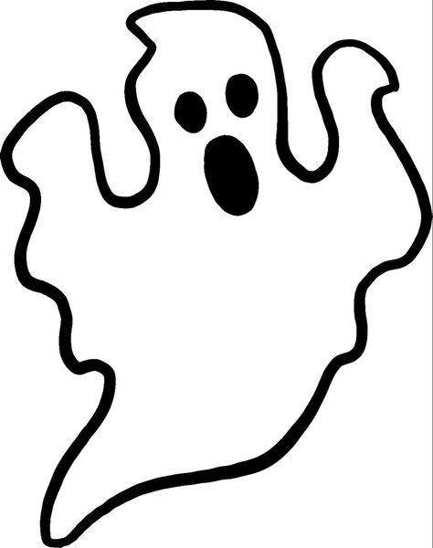 Halloween Outline Templates, Ghost Outline Template, Molde Fantasma Halloween, Halloween Outline Drawing, Halloween Ghost Drawing, Halloween Outline, Ghost Outline, Halloween Ghost Craft, Moldes Halloween