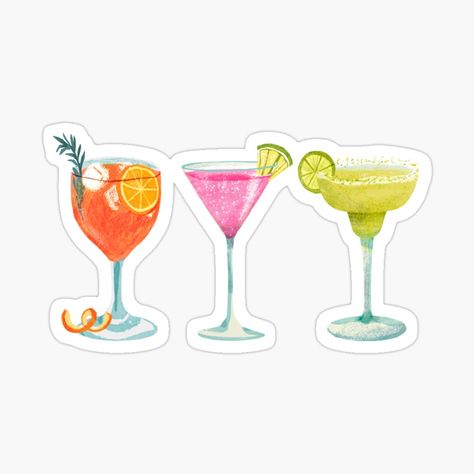 Aesthetic Summer Stickers, Beach Stickers Aesthetic, Summer Stickers Aesthetic, Summer Stickers Printable, Beachy Stickers, Drinking Stickers, Drinks Stickers, Pretty Stickers, Summer Stickers