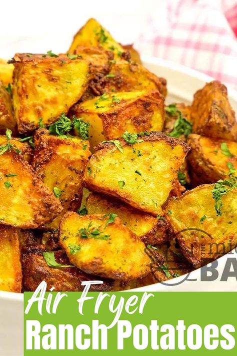 Fried Taters In Air Fryer, Airfryer Golden Potatoes, Russet Potato Air Fryer Recipes, Air Fryer Potatoes Russet, Air Fryer Seasoned Potatoes, Air Fryer Russet Potatoes Cubes, New Potatoes Recipes Air Fryer, Air Fryer Golden Potato Recipes, Roasted Potatoes In Air Fryer Recipe