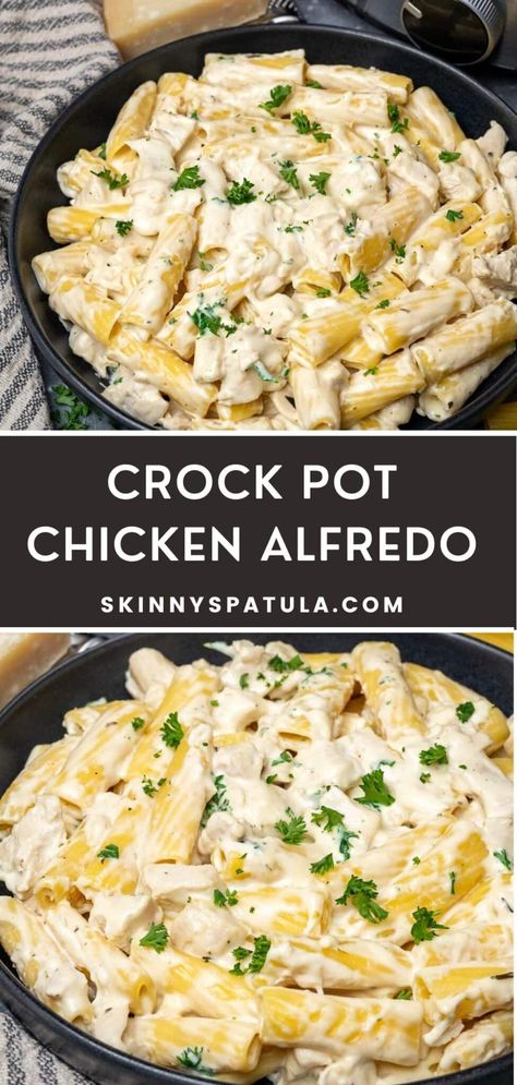 Crock Pot Chicken Alfredo Crockpot Recipes Alfredo Chicken, Crockpot Recipes Chicken Alfredo Pasta, Easy Chicken Alfredo Recipe Crock Pots, Best Crockpot Chicken Alfredo, Garlic Chicken Alfredo Crockpot, Chicken Alfredo Slow Cooker Recipes, Crockpot Recipes Pasta Alfredo, Slow Cook Chicken Alfredo, Chicken Broccoli Alfredo Slow Cooker