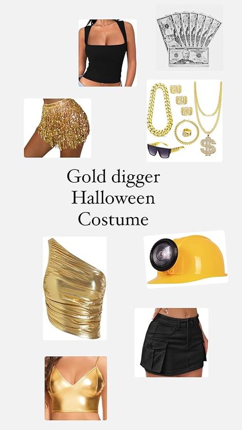 Abby's Amazon Page Digger Halloween Costume, Gold Digger Costume, Digger Costume, Simple Halloween Costume, Halloween Fits, Gold Diggers, Quick Halloween Costumes, Halloween Costumes For Work, Top Halloween Costumes