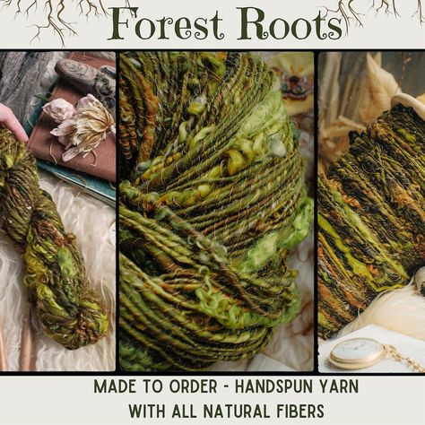 MeliorFiberStudio - Etsy Yarn Pictures, Nature Crochet, Crochet Nature, Forest Diy, Nature Weaving, Art Yarn Weaving, Handdyed Yarn, Artisan Yarn, Cotton Core