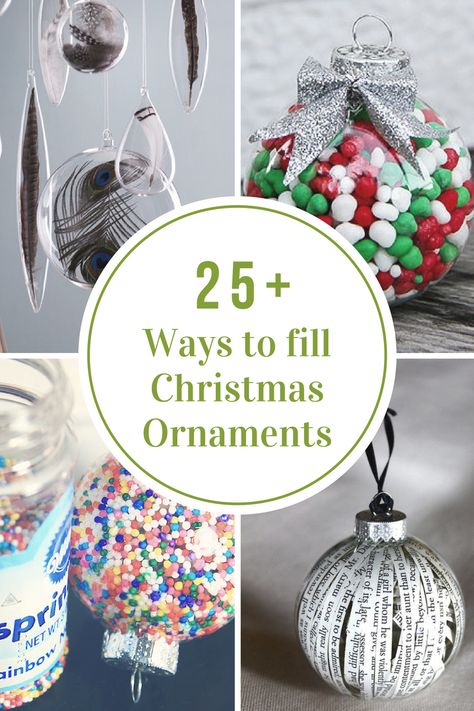 Clear Plastic Ornaments, Clear Christmas Ornaments, Diy Christmas Ornament, Clear Ornaments, Homemade Ornaments, Idea Room, Ornament Ideas, Christmas Ornaments Homemade, Christmas Ornament Crafts