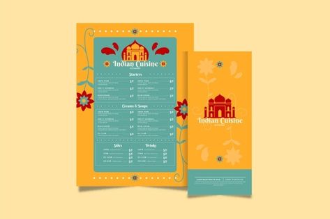 Traditional Menu Design, Indian Menu Design, Goa Food, Food Delivery Packaging, Indian Catering, Menu Vintage, Broccoli Fritters, Brochure Food, Cafe Menu Design