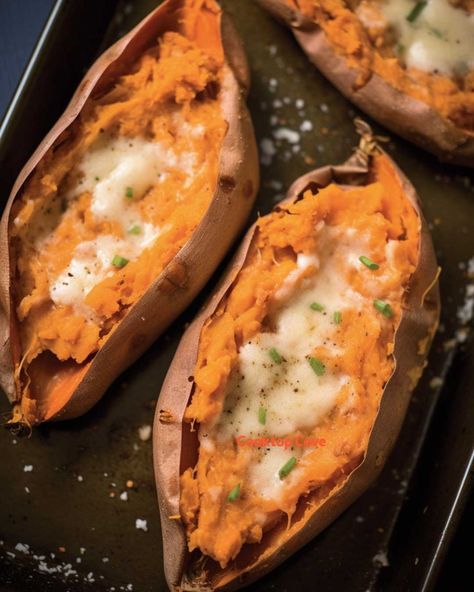 Once you taste these, you'll never have sweet potatoes another way again! Abba Zabba Recipe, Potato’s Recipe, Microwave Sweet Potato Recipes, Erehwon Recipes, Recipe For Sweet Potatoes, What To Eat With Sweet Potatoes, Baking Sweet Potatoes In Oven, Cookrate Recipes, Recipes Using Sweet Potatoes