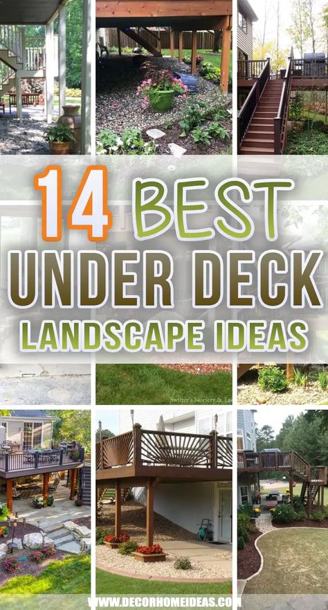 Under The Porch Ideas Under Decks, What To Do With Space Under Deck, Back Deck Landscaping Ideas, Sunken Patio Under Deck, Under Balcony Ideas Under Decks, Bottom Of Deck Ideas, Under Low Deck Ideas, Backyard Deck Landscaping Ideas, Under Back Deck Ideas