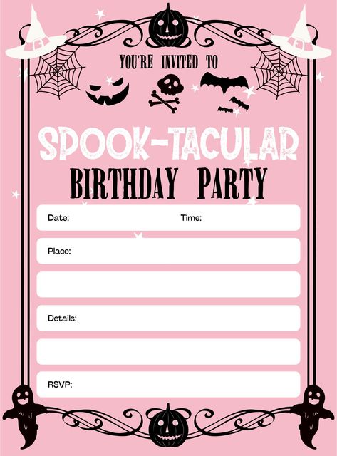 Cute Halloween Invitations, Halloween Birthday Party Invitations Free Printable, Cute Halloween Party Invitations, Free Party Invitations Templates, Halloween Invitations Template Free, Halloween Birthday Invitations Kids, Halloween Party Invitations Template, Halloween Invitations Template, Halloween Invitation Ideas