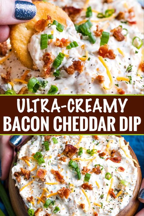 Bacon Cheese Dip, Bake Bacon, Bacon Cheddar Dip, Bacon Cheese Dips, Cheddar Dip, Baked Dips, Bacon Dip, Party Dip, Bacon Appetizers