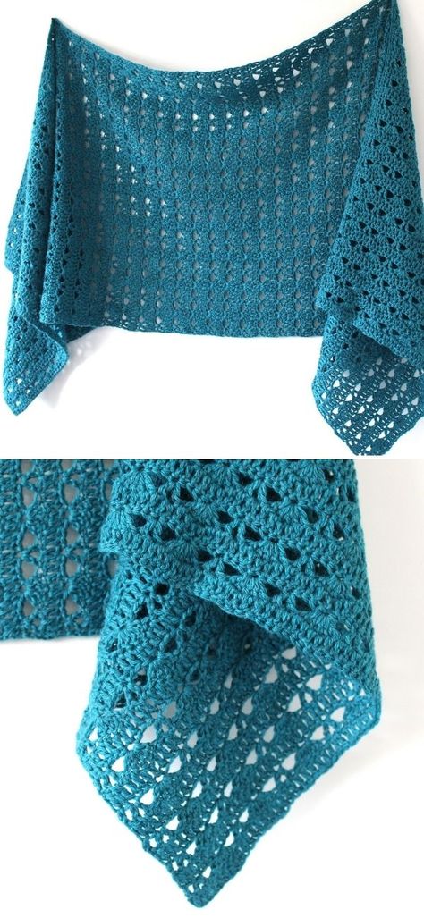 Feminine And Sophisticated Crochet Wraps.This beautiful shawl in the pictures below was made by Clare M and it's going to be a gorgeous spring project to make your outfit stand out! It's a very delicate and eye catching wrap, that's perfect for everyday walks! The finished size is 20.5 inches wide and 66 inches long. #freecrochetpattern #shawl #wrap Ponchos, Easy Lacy Crochet Shawl, Sideways Crochet Shawl, Crochet Shawl Size Chart, Crochet Shawl Beginner Free Pattern, Free Crocheted Shawl Patterns, Crochet Shawl Pattern Free Dk Yarn, Rectangular Crochet Shawl Pattern, Crochet Shawls And Wraps Free Patterns Beautiful